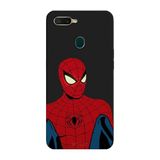 Oppo AX7 İle Uyumlu Siyah Retro Spider Desenli Silikon Kılıf