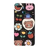 Oppo AX7 İle Uyumlu Siyah Sunny Bears Desenli Silikon Kılıf