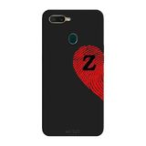 Oppo AX7 İle Uyumlu Siyah Z-Harfli Touch of Love Desenli Silikon Kılıf