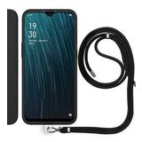 Oppo Ax7 Ip Askılı Silikon Kılıf Siyah