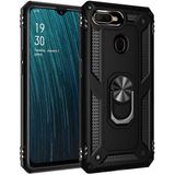 Oppo Ax7 Kılıf Ultra Koruyan Yüzüklü Tank Stand Olan Mıknatıslı Voyotank - Siyah