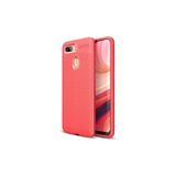 Oppo Ax7 Kılıf Uzun Ömürlü ve Dayanıklı Dermiq Premium Esnek Lüks Silikon Kapak - Red