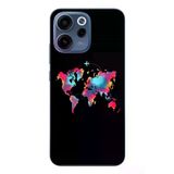Oppo Reno 15F Uyumlu Dünya Renkli Haritası Baskılı Silikon Kılıf