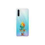 Oppo Reno 3 ile uyumlu Splash ahtapot Tasarımlı Slimfit şeffaf silikon kılıf
