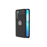 Oppo Reno 3 Kılıf Ravel Yüzüklü Standlı Silikon Kapak+ Ekran Koruma + Kablo Koruma SİYAH