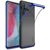 Oppo Reno 3 Pro Kılıf Lazer Boyalı Renkli Esnek Silikon Şeffaf Mavi