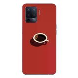 Oppo Reno 5 Lite Uyumlu Sade Kahve Kupası Baskılı Silikon Kılıf