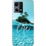 Oppo Reno 7 4g Kılıf Desenli Baskılı Tpu Rubber Kapak Live Your Life - 001-Renkli