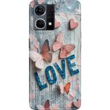 Oppo Reno 7 4g Kılıf Desenli Baskılı Tpu Rubber Kapak Love Painting - 001-Renkli