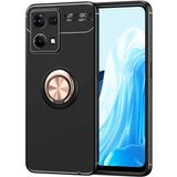 Oppo Reno 7 4G Kılıf Mnc Ravel Silikon Kapak-Siyah-Rose Gold