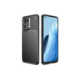 Oppo Reno 7 4G Kılıf Negro Karbon Görünümlü Silikon Kapak + Ekran Koruma 5446
