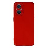 Oppo Reno 7 Lite Kılıf Lansman Glass Kapak - Kırmızı-(5796)