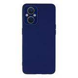 Oppo Reno 7 Lite Kılıf Lansman Glass Kapak - Sky Blue-(5796)