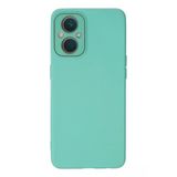 Oppo Reno 7 Lite Kılıf Lansman Glass Kapak - Turkuaz-(5796)