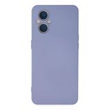 Oppo Reno 7 Lite Kılıf Nano içi Kadife Silikon - Lila-(5796)