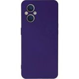 Oppo Reno 7 Lite Kılıf Nano içi Kadife Silikon - Mor-(5796)