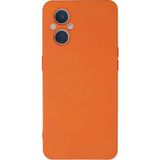 Oppo Reno 7 Lite Kılıf Nano içi Kadife Silikon - Turuncu-(5796)