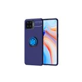 Oppo Reno A73 Kılıf Ravel Yüzüklü Standlı Silikon Kapak+ Ekran Koruma + Kablo Koruma MAVİ