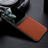 Oppo RENO11 F 5g Uyumlu Kılıf Zebana Lens Deri Kılıf Kahverengi