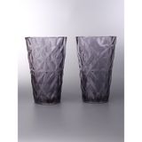 Opportia Exclusive Prizma Kırılmaz Bardak 300ml 2'li - 2 Adet - Koyu Gri - Şeffaf - 300 ml