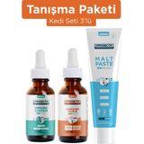 Oprobiotic Kedi Vitamini Tanışma Seti 2 (Malt + Plusb Damla + Bağışıklık Damla)