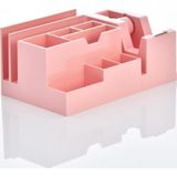 Ops Masa Seti Kalemlik Bant Makinelı Plastik Pastel Pembe Masa Üstü Organizer