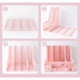 Ops Mg 124 Pastel Pembe 4 Bölmeli Modüler Tasarım Organizer Kalemlikli Magazinlik Klasör Arşiv Kutusu Demonte