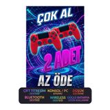 Ops PS4 - PS3 - PC - TABLET UYUMLU Kablosuz Joystick Oyun Kolu Dualshock Çift Titreşimli Bluetooth Wireless Controler Gamepad