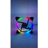 Optana 1 Adet 12 cm 3 Renk Hareketli Yanan Rgb Kasa Mining Fanı Işıklı Rainbow Kasa Soğutucu Fan 12CM 0.3A