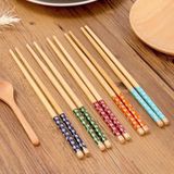 Optana 1 Çift Chopstick Yıkanabilir Desenli Bambu Yemek Sushi Çubuk - 1 Adet