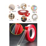 Optana 2 Metre 2 Cm Çok Amaçlı Çift Taraflı Bant Silikonlu Şeffaf Montaj Bandı Nano Teknoloji Band
