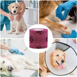 Optana Desenli Kendinden Yapışkanlı Elastik Bandaj Köpek Kedi Pati Bandajı Sargısı Koruyucu Sargı