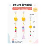 optana Elastik Kendinden Yapışkanlı Kedi Oyun Oltası Vantuzlu Renkli Hareketli Tüylü Çanlı Kedi Oyuncağı