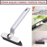 Optana Fırça Döner Başlıklı Temizlik Fırçası Cımbızlı Mutfak Banyo Temizleme Fırçası Çok Renkli