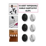 optana Kablo Sabitleyici Klips Organizer Kablo Düzenleyici Sabitleme Klipsi Dağınıklık Toparlayıcı Kablo Dü