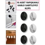 Optana Kablo Sabitleyici Klips Organizer Kablo Düzenleyici Sabitleme Klipsi Dağınıklık Toparlayıcı Kablo Düzenleme