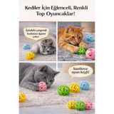 optana Kedi Köpek Oyuncak Top – Çıngıraklı Renkli Plastik Oyun Topu (1 Adet)