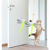 Optana Kedi Oltası Oyuncağı Kendinden Yapışkanlı Elastik Evcil Hayvan Oyuncak Çıngıraklı