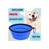 Optana Mama Kabı Kedi Köpek Evcil Hayvan Su Kabı Katlanabilir Kap Pratik Seyahat Boy Taşınabilir