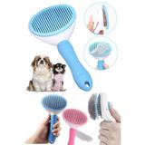 Optana Otomatik Temizlenen Tuşlu Basmalı Telli Kedi Köpek Için Tüy Toplama Tarama Bakım Fırçası Pet Brush
