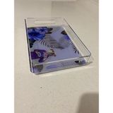Optia Brachy Desenli Pleksi Tepsi - 25 x 17 x 2 cm