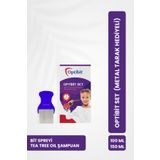 Optibit Set - Bit Spreyi 100 ml + Tea Tree Oil Şampuan 150 ml + Metal Tarak Hediye