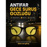 Optic Master Antifar Gece Sürüş Gözlüğü / Gece Görüş Gözlüğü Model 8812 - Siyah