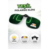 Optic Master Gözlük Klipsi Polarize Yeşil Orta Boy 45x60 MM