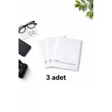 Optic Master Gözlük Temizleme Bezi Microfiber Bez 15X18 Cm 3 Adet Beyaz