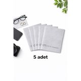 Optic Master Gözlük Temizleme Bezi Microfiber Bez 15x18 CM 5 Adet Gri