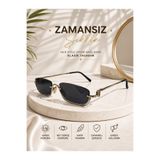 Optic Master Metal Yarım Çerçeveli Güneş Gözlüğü Siyah Camlı