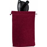 Optic Plus El Yapımı Kalın Ağzı Büzgülü Kadife Gözlük Kılıfı / Kadife Gözlük Kesesi 4 Adet Bordo