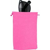 Optic Plus El Yapımı Kalın Ağzı Büzgülü Kadife Gözlük Kılıfı / Kadife Gözlük Kesesi 4 Adet Pembe