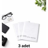 Optic Plus Gözlük Temizleme Bezi Microfiber Bez 15X18 cm 3 Adet - Beyaz